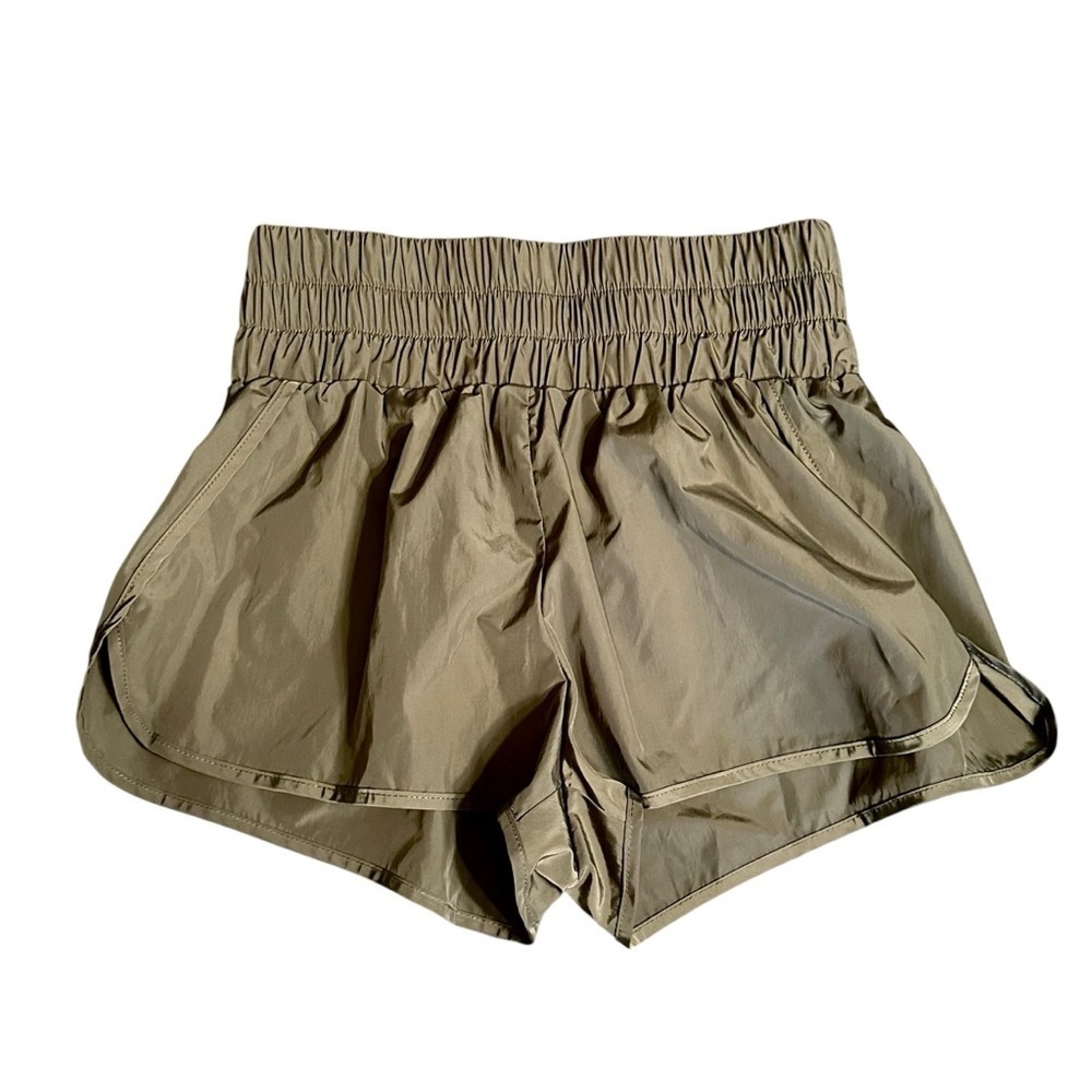Olive Green High Waist Active Shorts XS - Picture 2 of 4